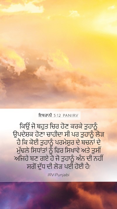 ਇਬਰਾਨੀ 5:12 PANIRV Bible Verse Image