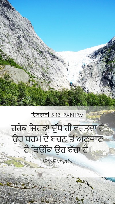 ਇਬਰਾਨੀ 5:13 PANIRV Bible Verse Image