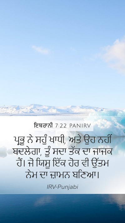 ਇਬਰਾਨੀ 7:22 PANIRV Bible Verse Image