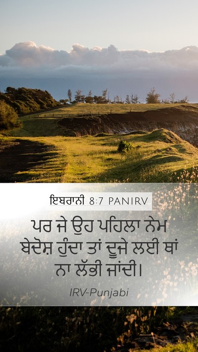 ਇਬਰਾਨੀ 8:7 PANIRV Bible Verse Image