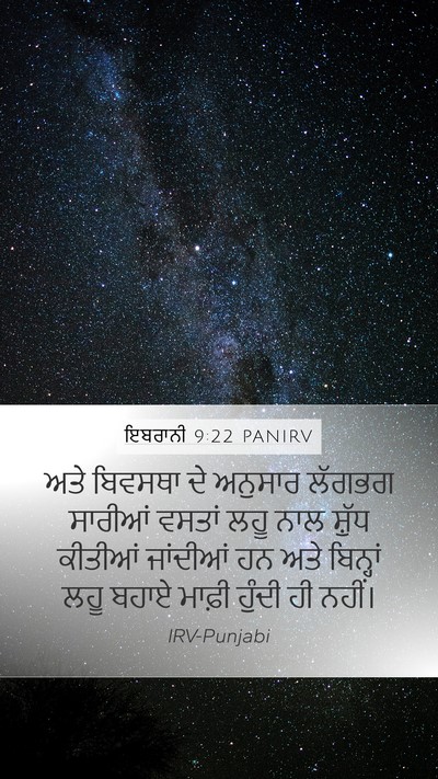 ਇਬਰਾਨੀ 9:22 PANIRV Bible Verse Image