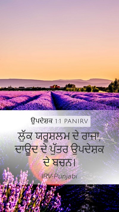 ਉਪਦੇਸ਼ਕ 1:1 PANIRV Bible Verse Image
