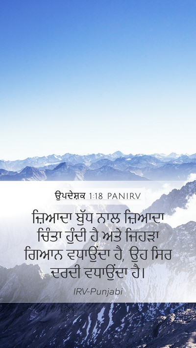ਉਪਦੇਸ਼ਕ 1:18 PANIRV Bible Verse Image