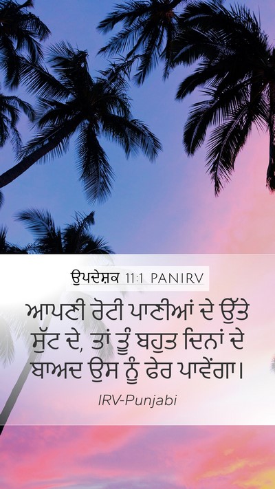 ਉਪਦੇਸ਼ਕ 11:1 PANIRV Mobile Phone Wallpaper - ਆਪਣੀ ਰੋਟੀ ਪਾਣੀਆਂ - Mobile Bible Verse Wallpaper