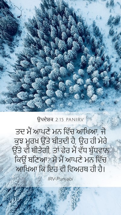 ਉਪਦੇਸ਼ਕ 2:15 PANIRV Bible Verse Image