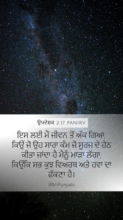 ਉਪਦੇਸ਼ਕ 2:17 PANIRV Bible Verse Image