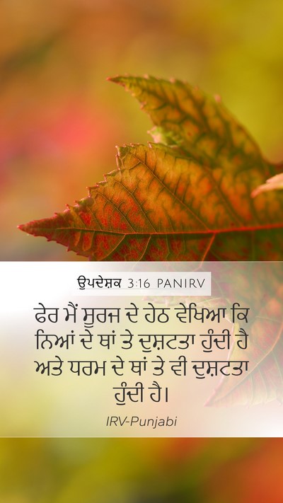 ਉਪਦੇਸ਼ਕ 3:16 PANIRV Bible Verse Image
