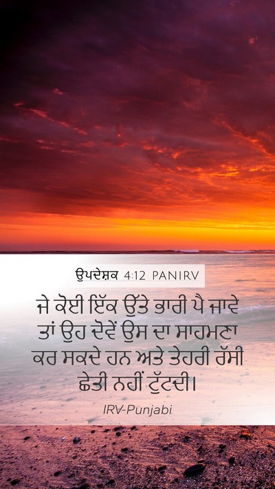 ਉਪਦੇਸ਼ਕ 4:12 PANIRV Mobile Phone Wallpaper - ਜੇ ਕੋਈ ਇੱਕ ਉੱਤੇ - Mobile Bible Verse Wallpaper