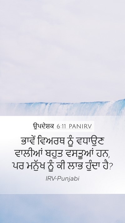 ਉਪਦੇਸ਼ਕ 6:11 PANIRV Bible Verse Image