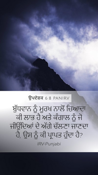 ਉਪਦੇਸ਼ਕ 6:8 PANIRV Bible Verse Image