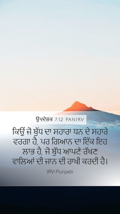ਉਪਦੇਸ਼ਕ 7:12 PANIRV Bible Verse Image