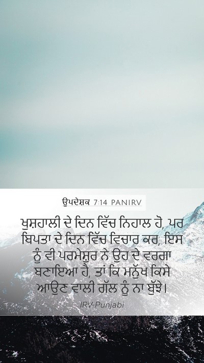 ਉਪਦੇਸ਼ਕ 7:14 PANIRV Bible Verse Image