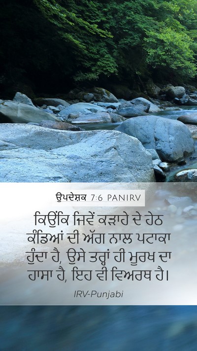 ਉਪਦੇਸ਼ਕ 7:6 PANIRV Bible Verse Image