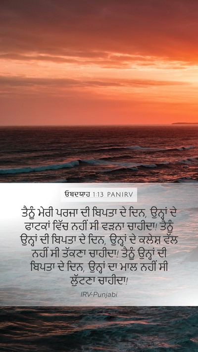 ਓਬਦਯਾਹ 1:13 PANIRV Bible Verse Image