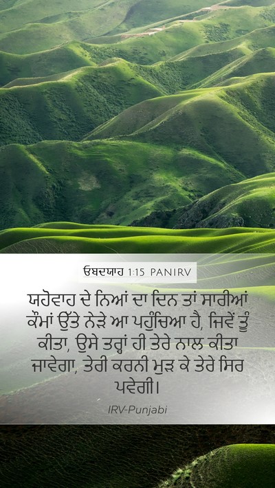 ਓਬਦਯਾਹ 1:15 PANIRV Bible Verse Image