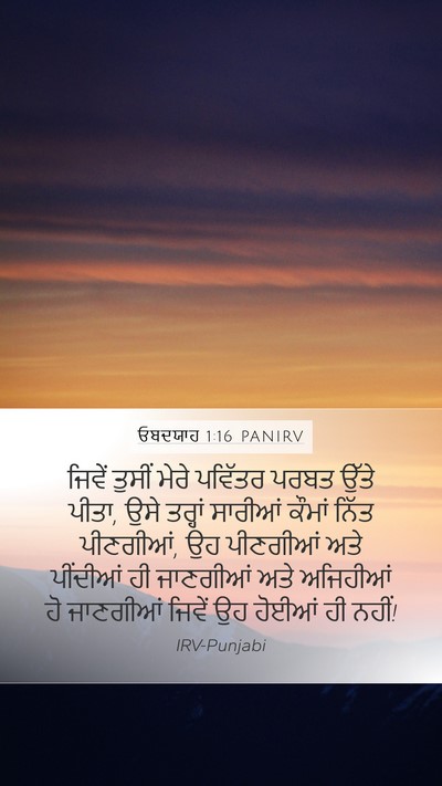ਓਬਦਯਾਹ 1:16 PANIRV Bible Verse Image