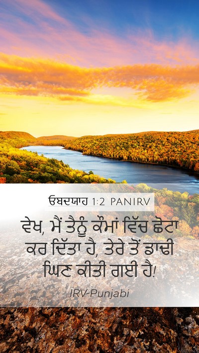 ਓਬਦਯਾਹ 1:2 PANIRV Bible Verse Image