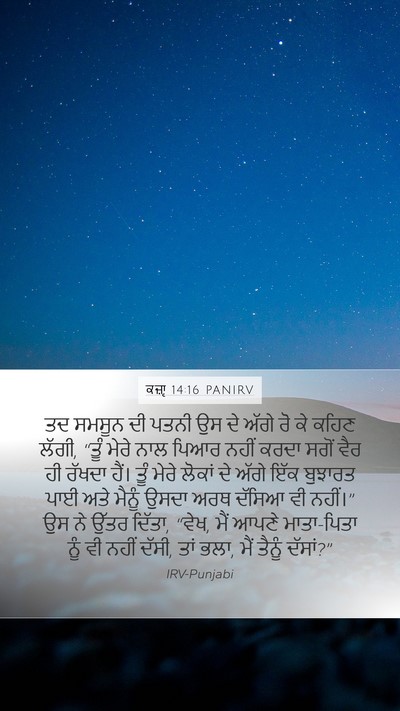 ਕਜ਼ਾૃ 14:16 PANIRV Bible Verse Image