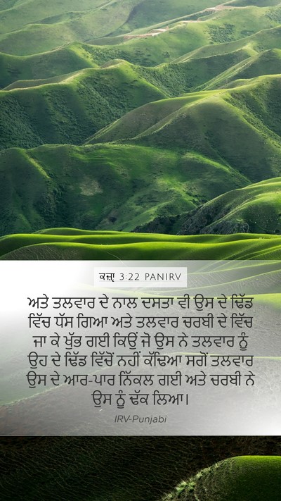 ਕਜ਼ਾૃ 3:22 PANIRV Mobile Phone Wallpaper - ਅਤੇ ਤਲਵਾਰ ਦੇ ਨਾਲ - Mobile Bible Verse Wallpaper