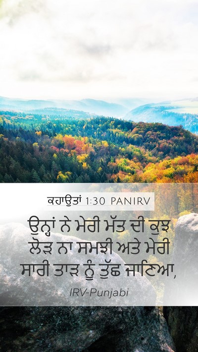 ਕਹਾਉਤਾਂ 1:30 PANIRV Bible Verse Image