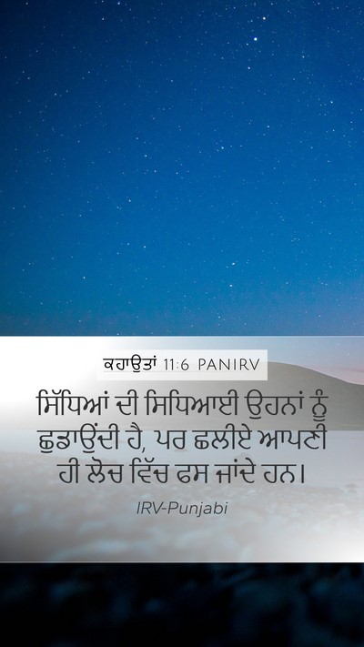 ਕਹਾਉਤਾਂ 11:6 PANIRV Bible Verse Image