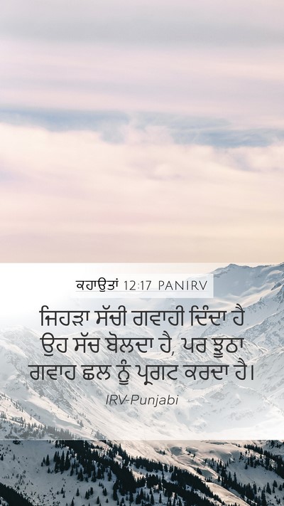 ਕਹਾਉਤਾਂ 12:17 PANIRV Bible Verse Image