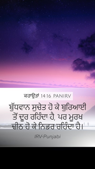 ਕਹਾਉਤਾਂ 14:16 PANIRV Bible Verse Image