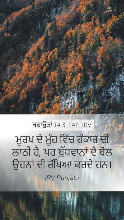 ਕਹਾਉਤਾਂ 14:3 PANIRV Bible Verse Image