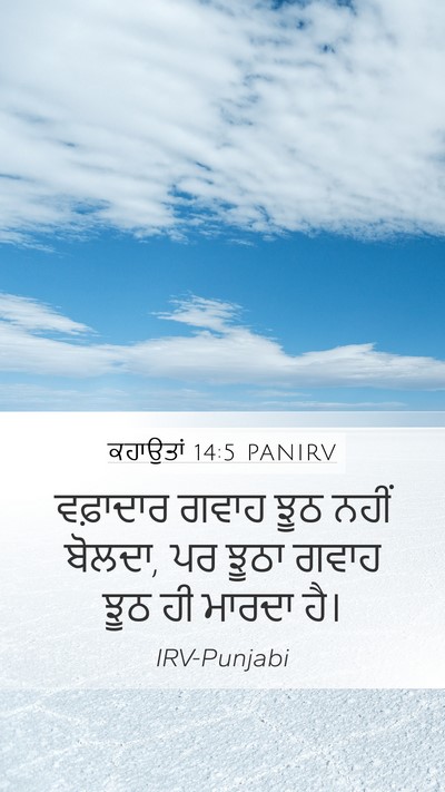 ਕਹਾਉਤਾਂ 14:5 PANIRV Bible Verse Image