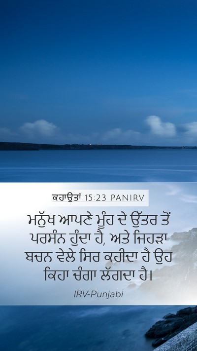 ਕਹਾਉਤਾਂ 15:23 PANIRV Bible Verse Image