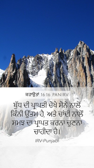 ਕਹਾਉਤਾਂ 16:16 PANIRV Bible Verse Image