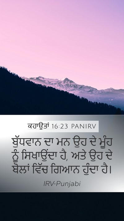 ਕਹਾਉਤਾਂ 16:23 PANIRV Bible Verse Image