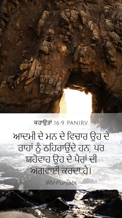 ਕਹਾਉਤਾਂ 16:9 PANIRV Bible Verse Image