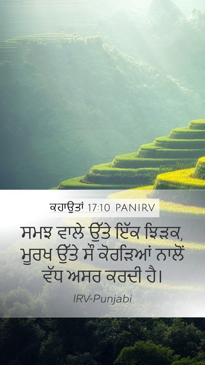 ਕਹਾਉਤਾਂ 17:10 PANIRV Bible Verse Image