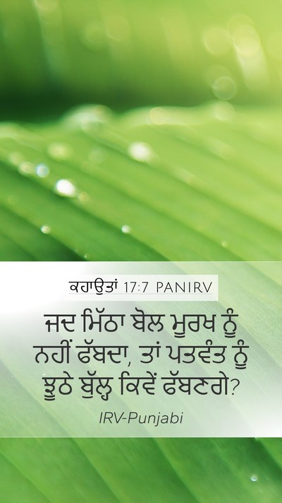 ਕਹਾਉਤਾਂ 17:7 PANIRV Bible Verse Image