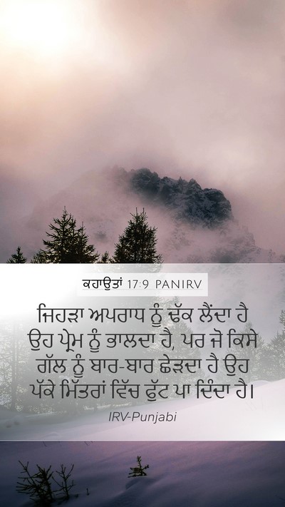 ਕਹਾਉਤਾਂ 17:9 PANIRV Bible Verse Image