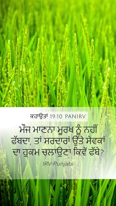 ਕਹਾਉਤਾਂ 19:10 PANIRV Bible Verse Image