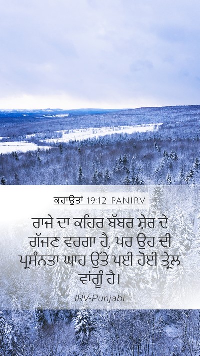 ਕਹਾਉਤਾਂ 19:12 PANIRV Bible Verse Image