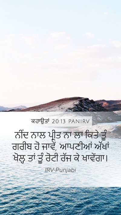 ਕਹਾਉਤਾਂ 20:13 PANIRV Bible Verse Image