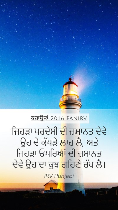 ਕਹਾਉਤਾਂ 20:16 PANIRV Bible Verse Image