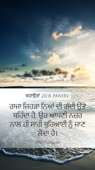 ਕਹਾਉਤਾਂ 20:8 PANIRV Bible Verse Image