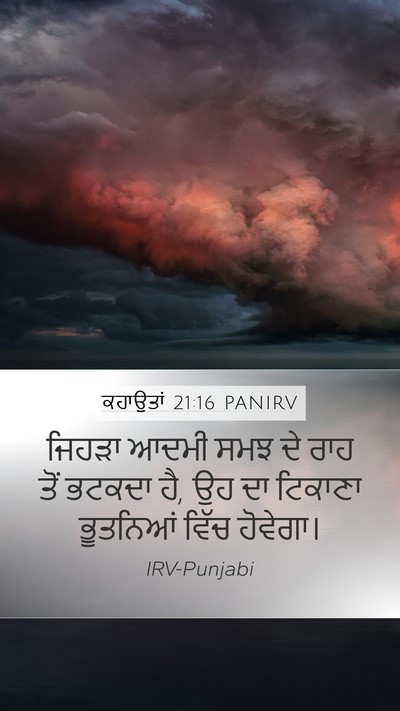 ਕਹਾਉਤਾਂ 21:16 PANIRV Bible Verse Image