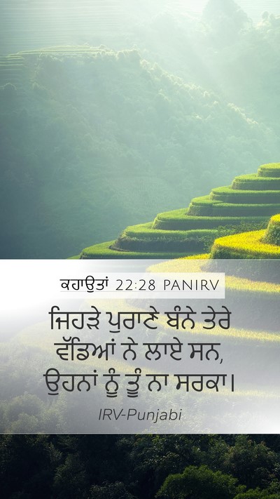ਕਹਾਉਤਾਂ 22:28 PANIRV Bible Verse Image