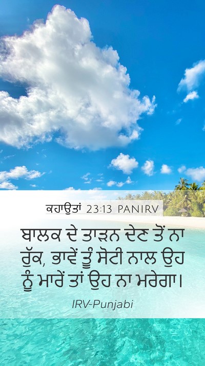 ਕਹਾਉਤਾਂ 23:13 PANIRV Bible Verse Image