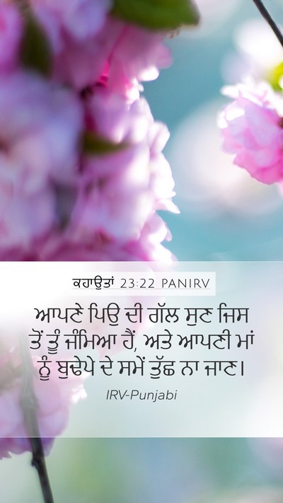 ਕਹਾਉਤਾਂ 23:22 PANIRV Bible Verse Image