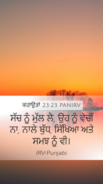 ਕਹਾਉਤਾਂ 23:23 PANIRV Bible Verse Image