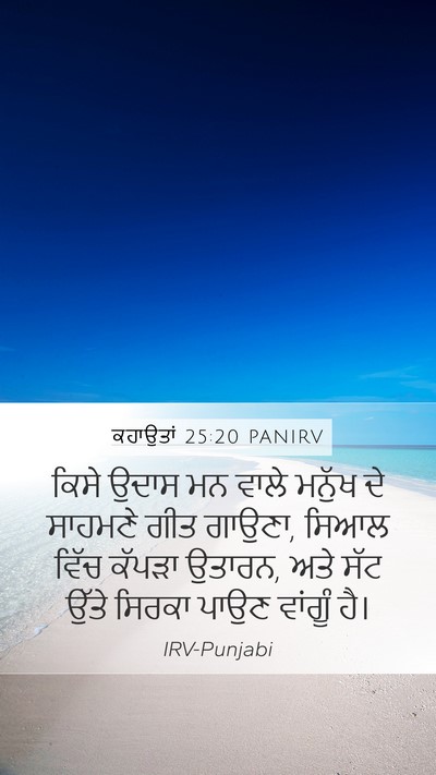 ਕਹਾਉਤਾਂ 25:20 PANIRV Bible Verse Image