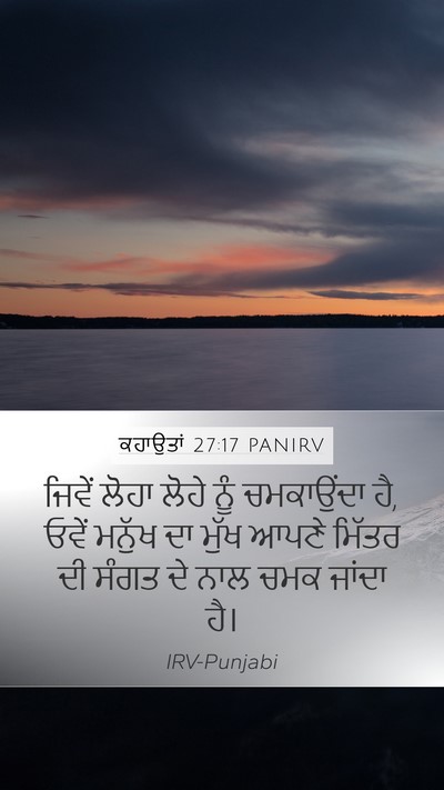 ਕਹਾਉਤਾਂ 27:17 PANIRV Bible Verse Image