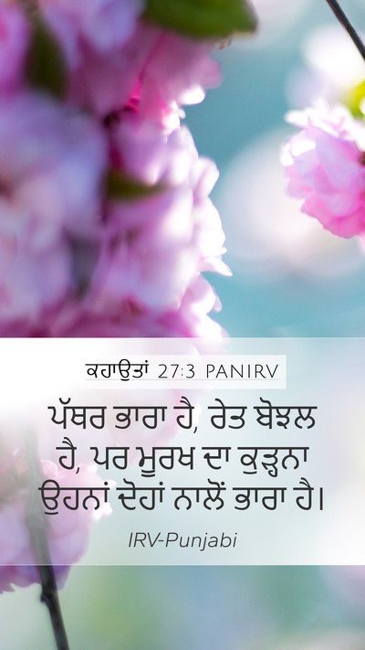 ਕਹਾਉਤਾਂ 27:3 PANIRV Bible Verse Image