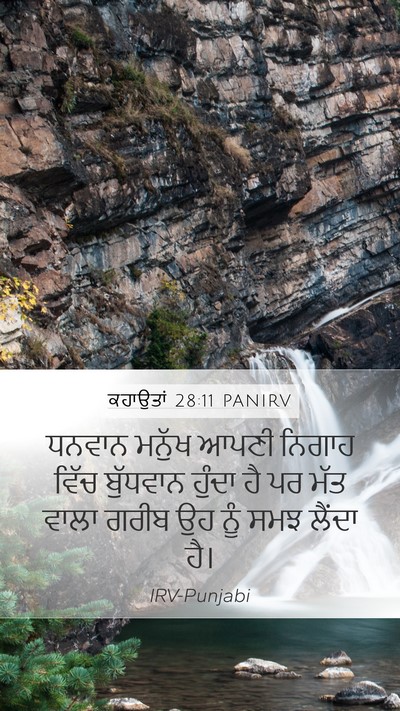 ਕਹਾਉਤਾਂ 28:11 PANIRV Bible Verse Image